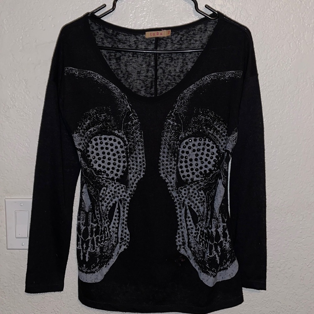 Beaded double skull